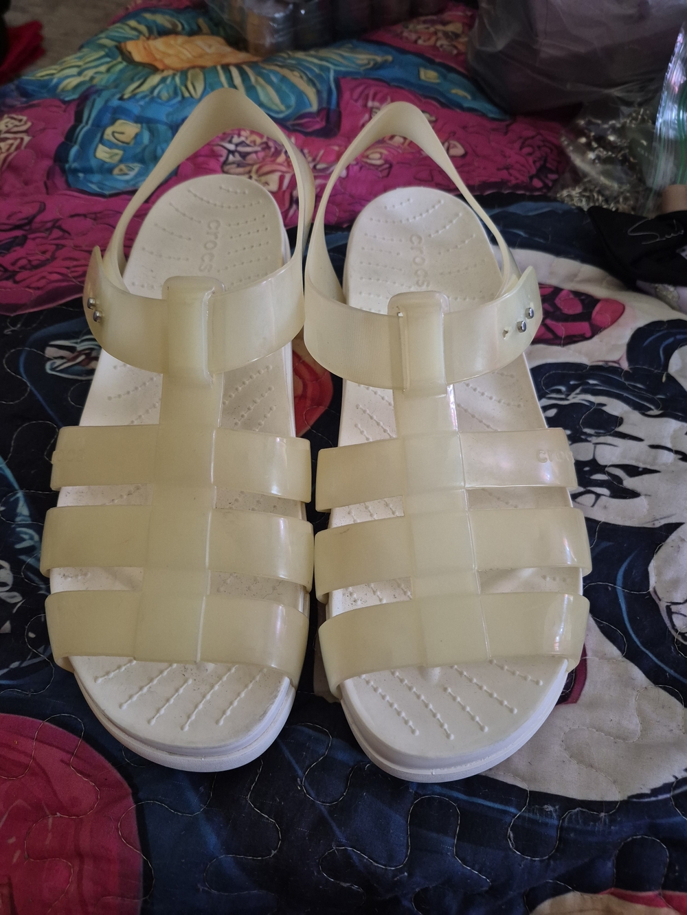 CROCS Women’s White Jelly Fisherman Sandals